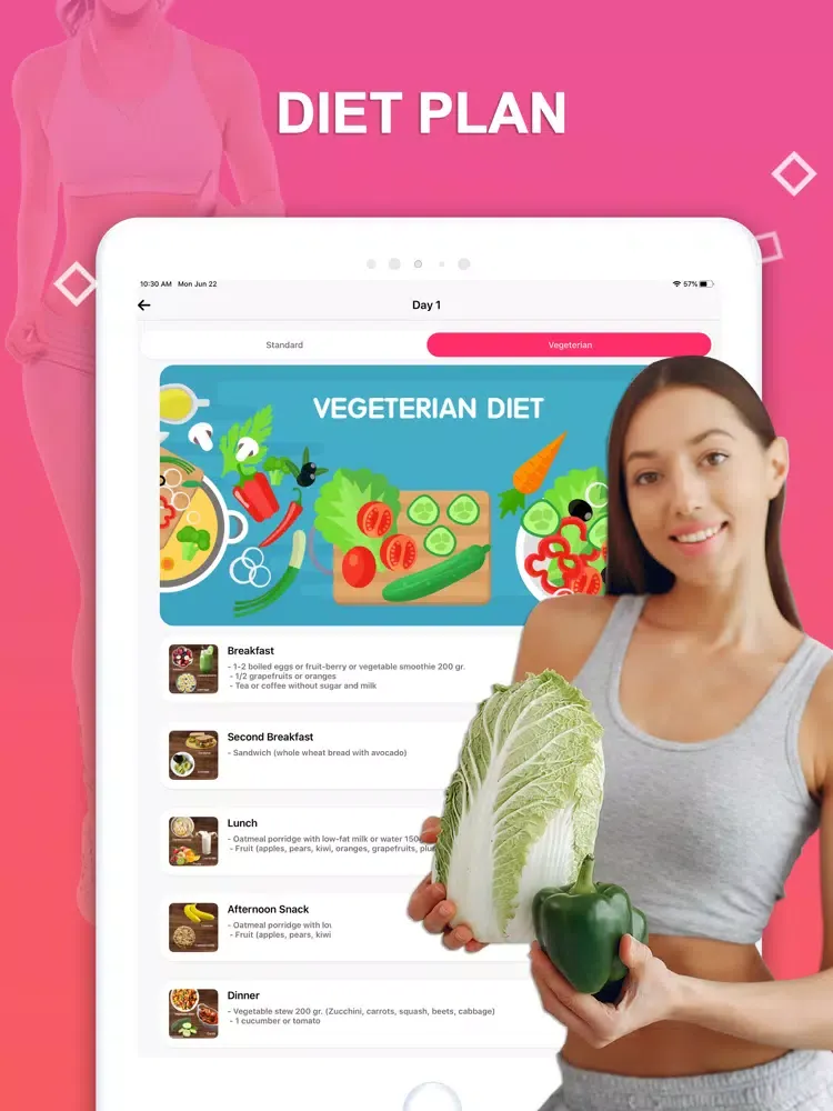 Abs Workout & Diet for Women iPad  Screenshots