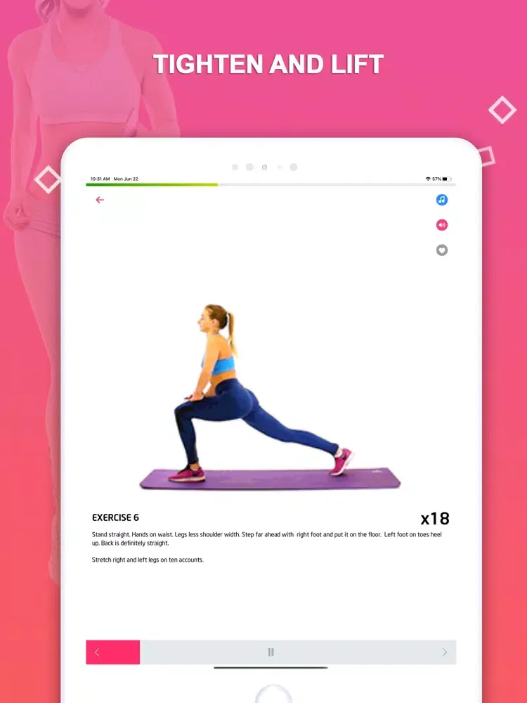 Abs Workout & Diet for Women iPad  Screenshots