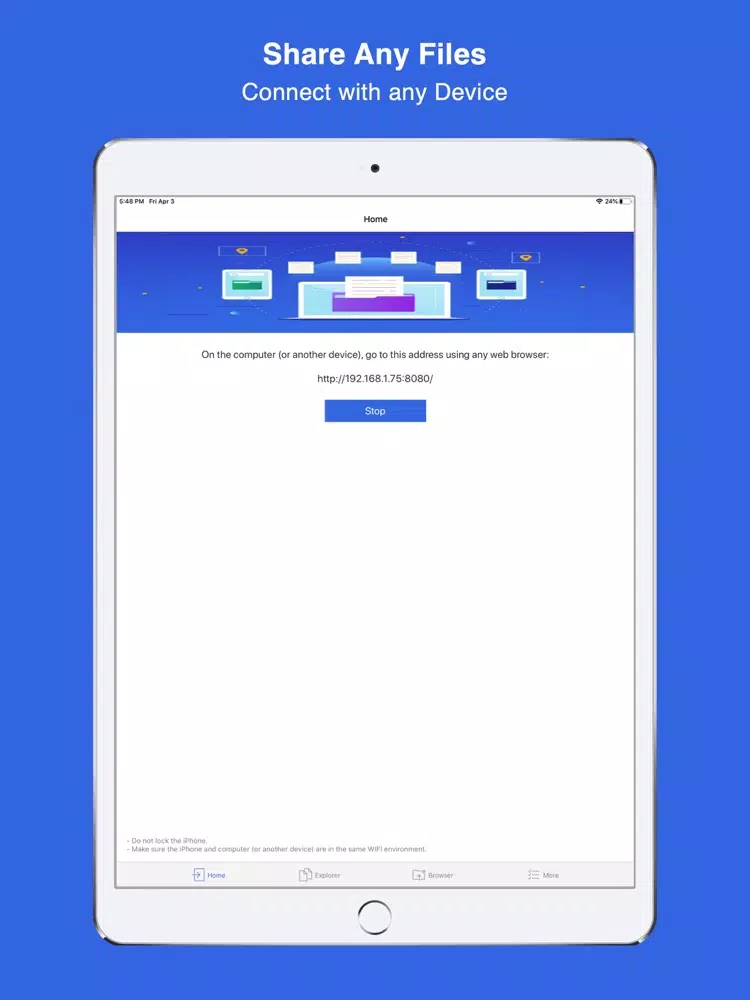 Capturas de tela do Share Files & Send Anywhere iPad 