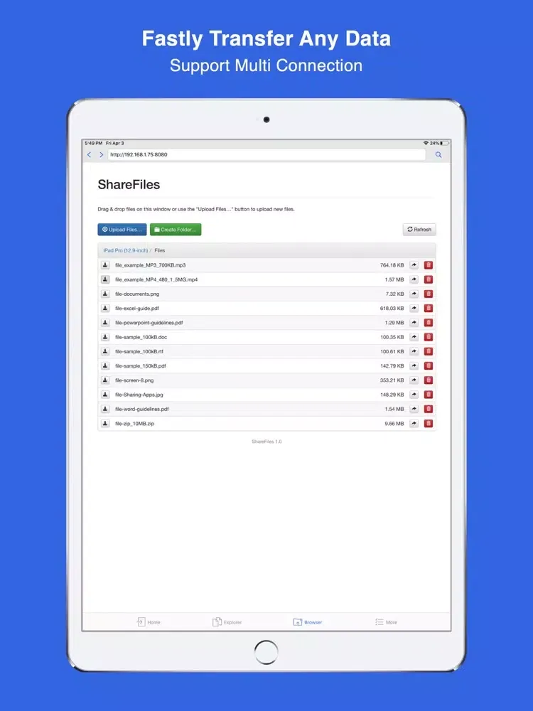 Share Files & Send Anywhere iPad 应用截图