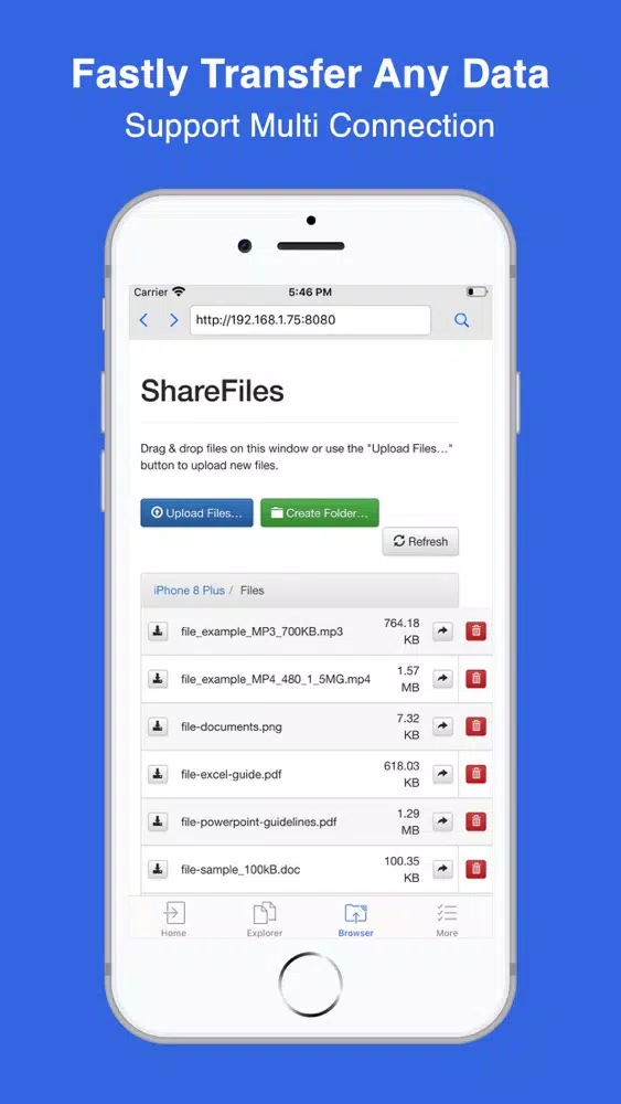 Capturas de tela do Share Files & Send Anywhere