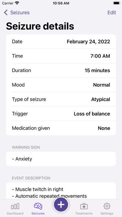 Carepsy - Tracker & Treatment Ekran Görüntüleri