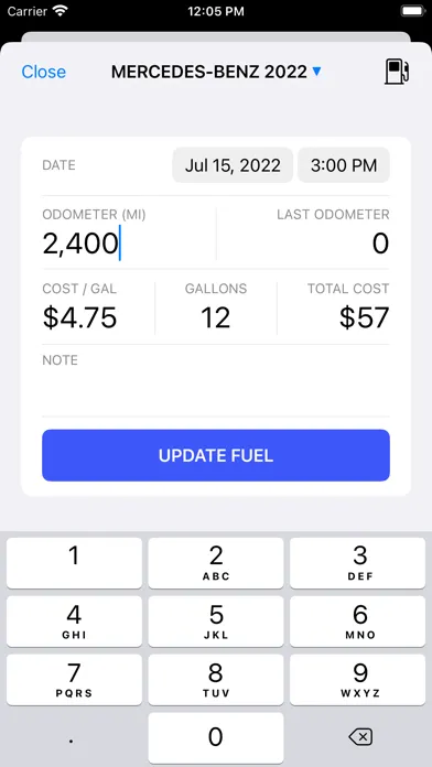 Captures d'écran de Refuel - Fuel Expense Tracker