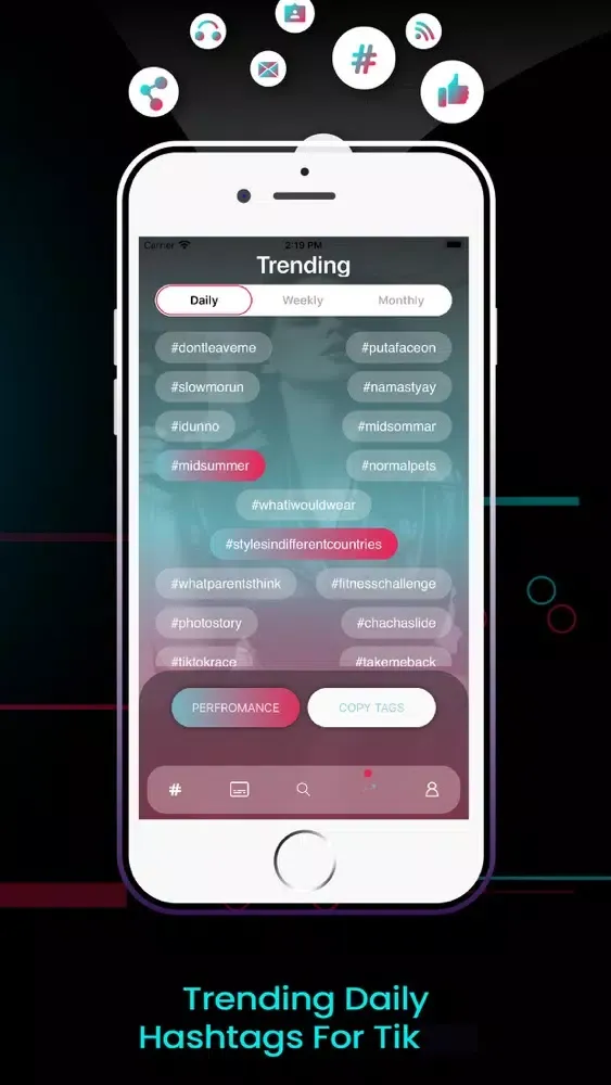 Tangkapan skrin TikTik. Tik Likes