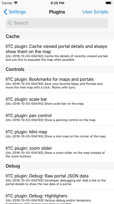 Tangkapan skrin IITC-Mobile