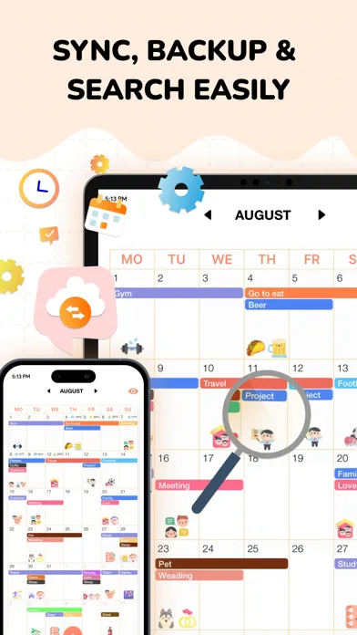 Zrzuty ekranu Cute Calendar : Agenda Planner