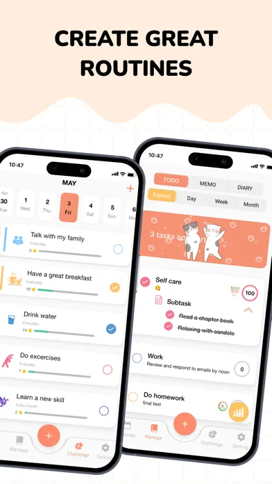 Zrzuty ekranu Cute Calendar : Agenda Planner