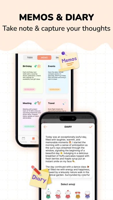 Zrzuty ekranu Cute Calendar : Agenda Planner