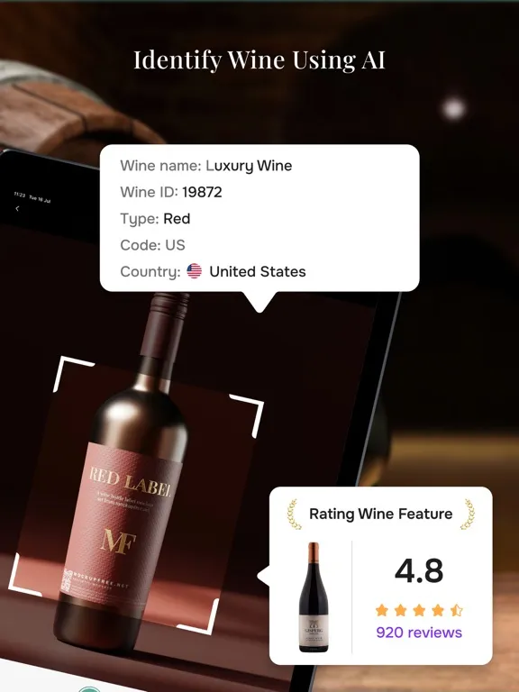 Zrzuty ekranu Wine Identifier Wine Scanner iPad 