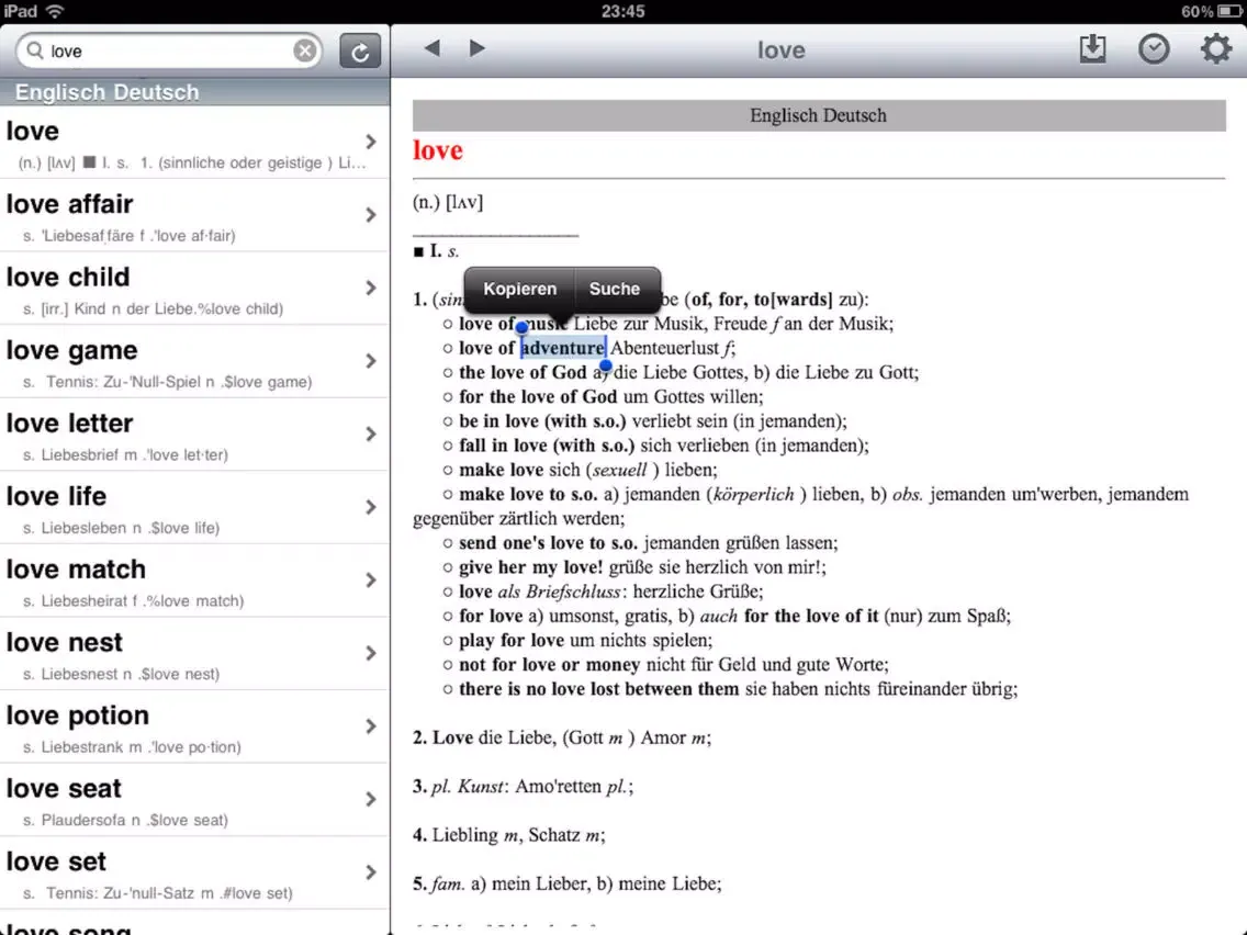 تصاویر German Dictionaries iPad 