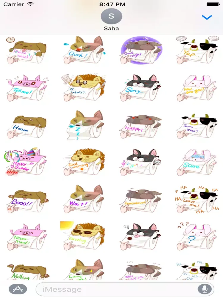 صور Animals Toilet Paper Stickers iPad 