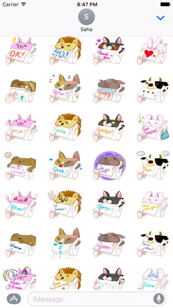 صور Animals Toilet Paper Stickers