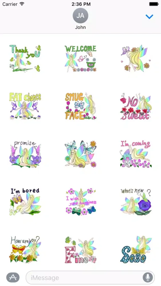 Butterfly-Fairy Sticker 스크린샷