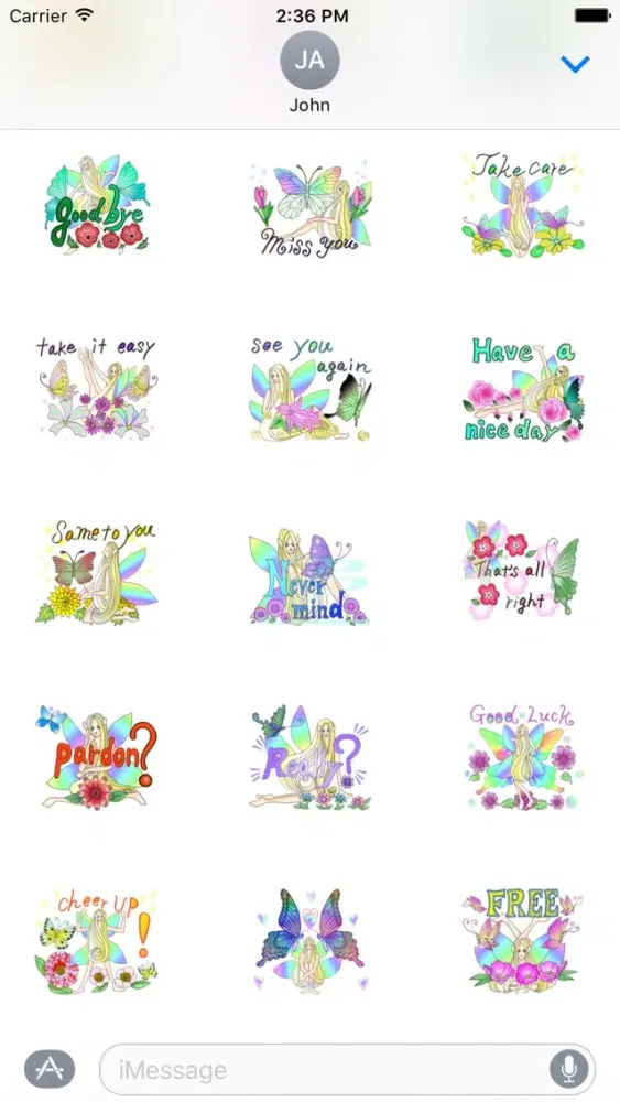Butterfly-Fairy Sticker 스크린샷