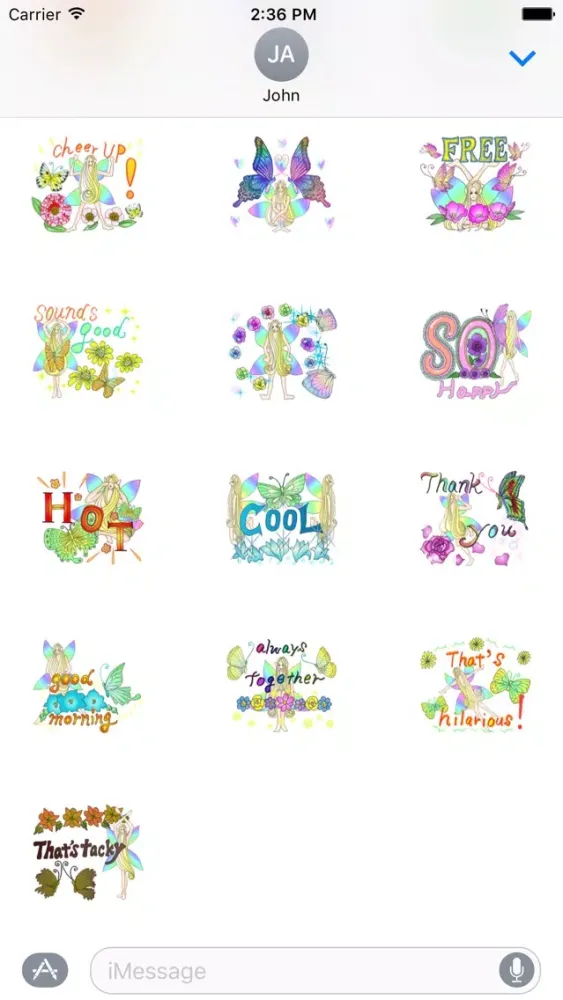Butterfly-Fairy Sticker 스크린샷