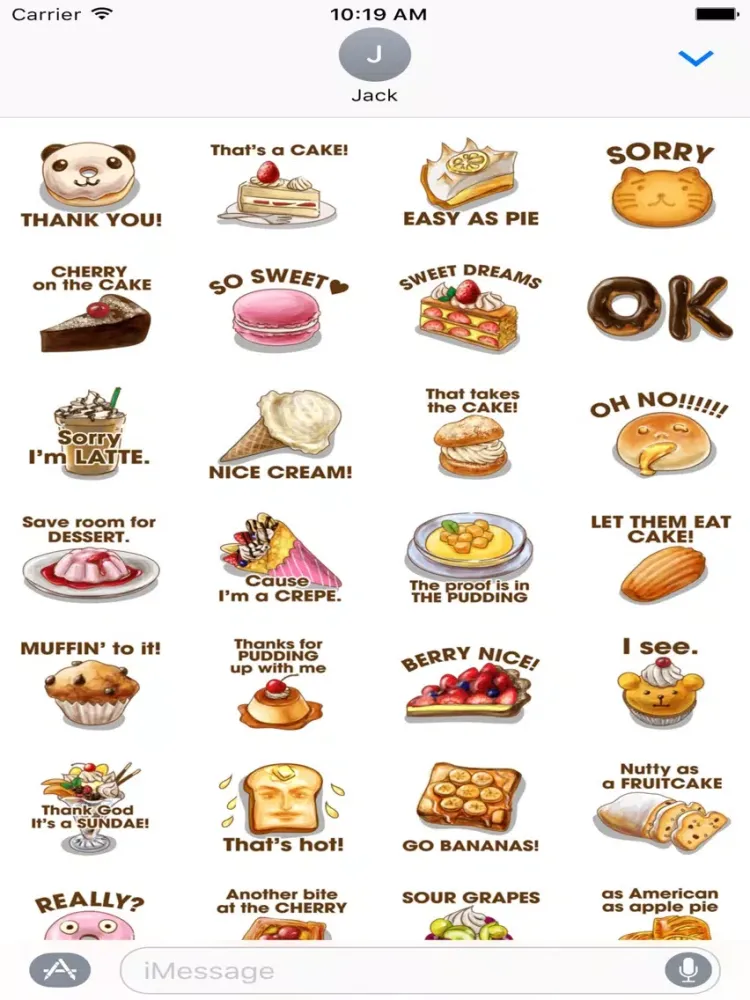 Cake Jokes Animated Stickers iPad  Screenshots