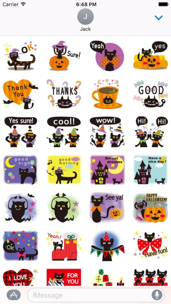 Capturas de pantalla de Scary Cat Halloween Stickers