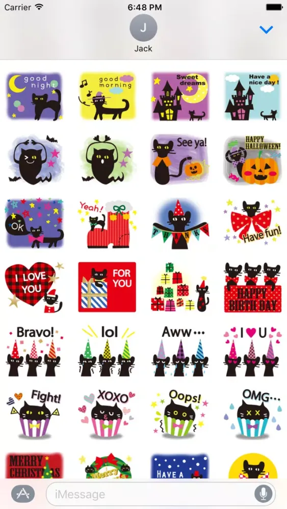 Capturas de pantalla de Scary Cat Halloween Stickers