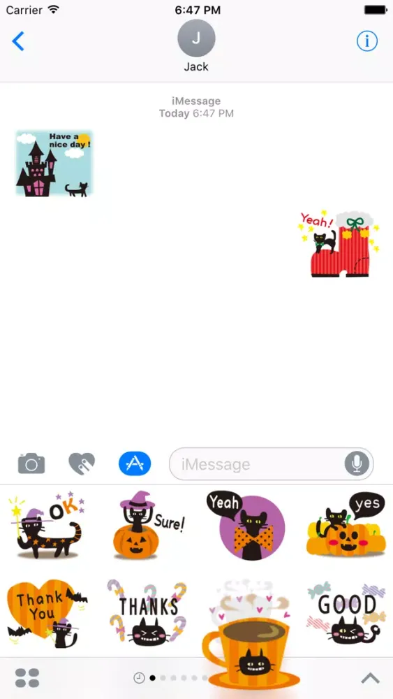 Capturas de pantalla de Scary Cat Halloween Stickers