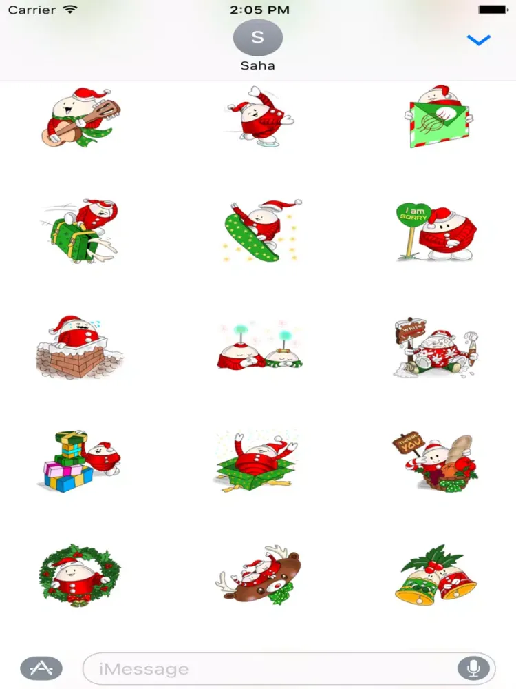 X'mas Stickers for iMessage iPad Screenshots