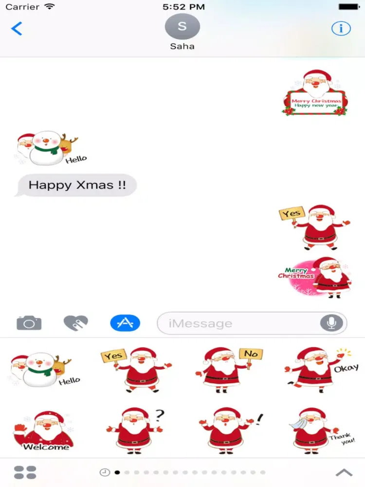 Merry Christmas Stickers Vol3 iPad  スクリーンショット