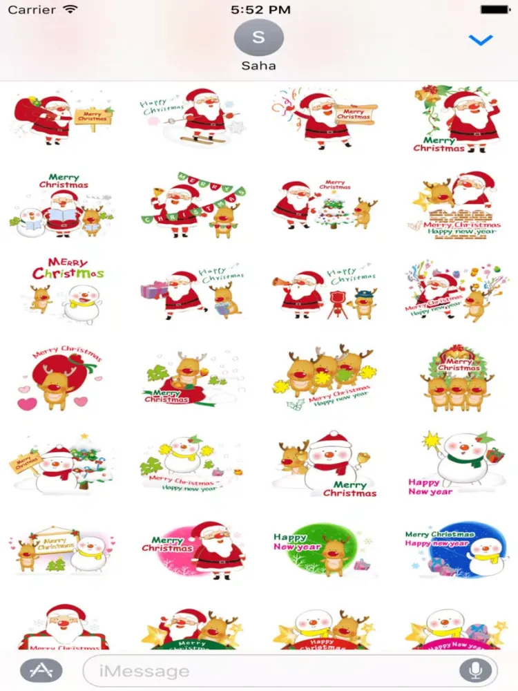 Merry Christmas Stickers Vol3 iPad  スクリーンショット