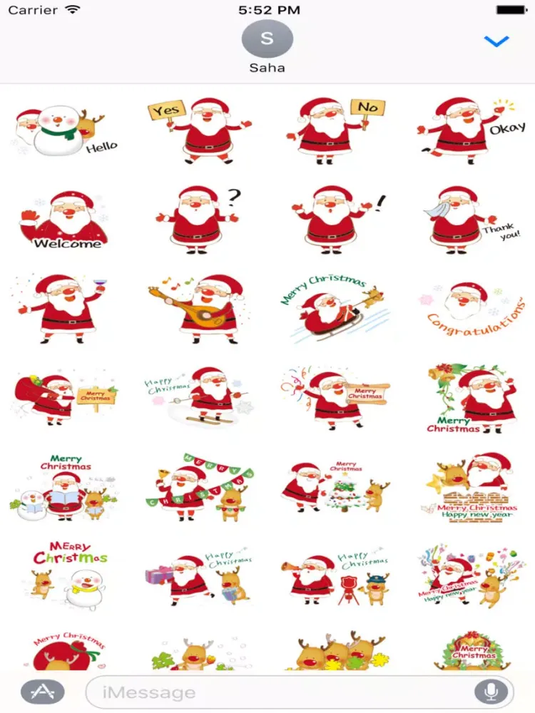 Merry Christmas Stickers Vol3 iPad  スクリーンショット