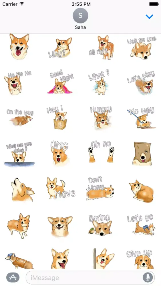 Capturas de tela do Corgi Dog Sticker