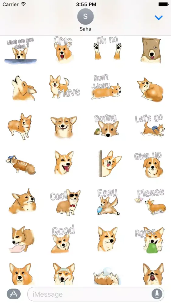 Capturas de tela do Corgi Dog Sticker