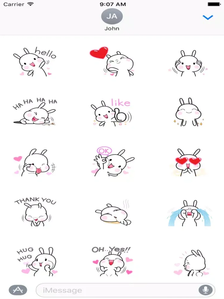 Naughty Rabbit Sticker iPad 应用截图