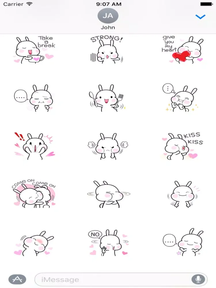 Naughty Rabbit Sticker iPad 应用截图