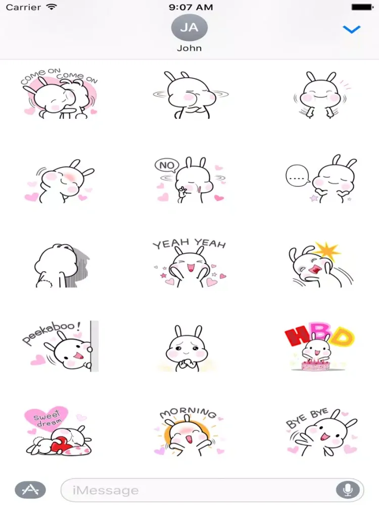 Naughty Rabbit Sticker iPad 应用截图
