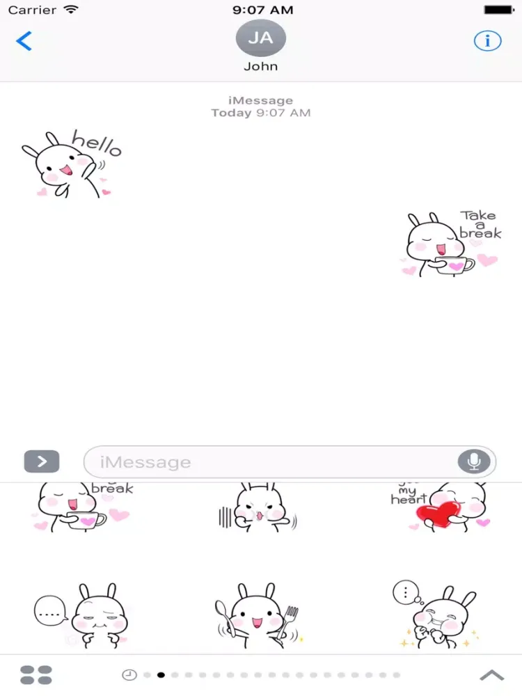 Naughty Rabbit Sticker iPad 应用截图