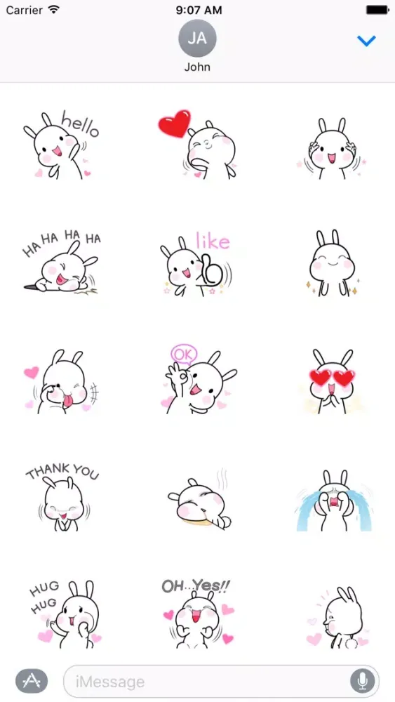 Naughty Rabbit Sticker应用截图
