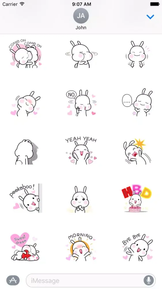 Naughty Rabbit Sticker应用截图