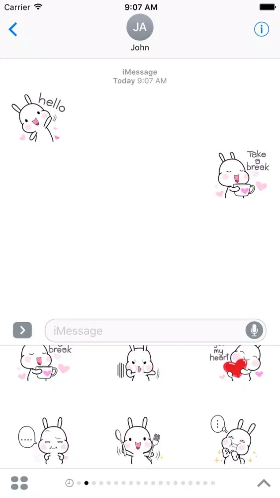 Naughty Rabbit Sticker应用截图
