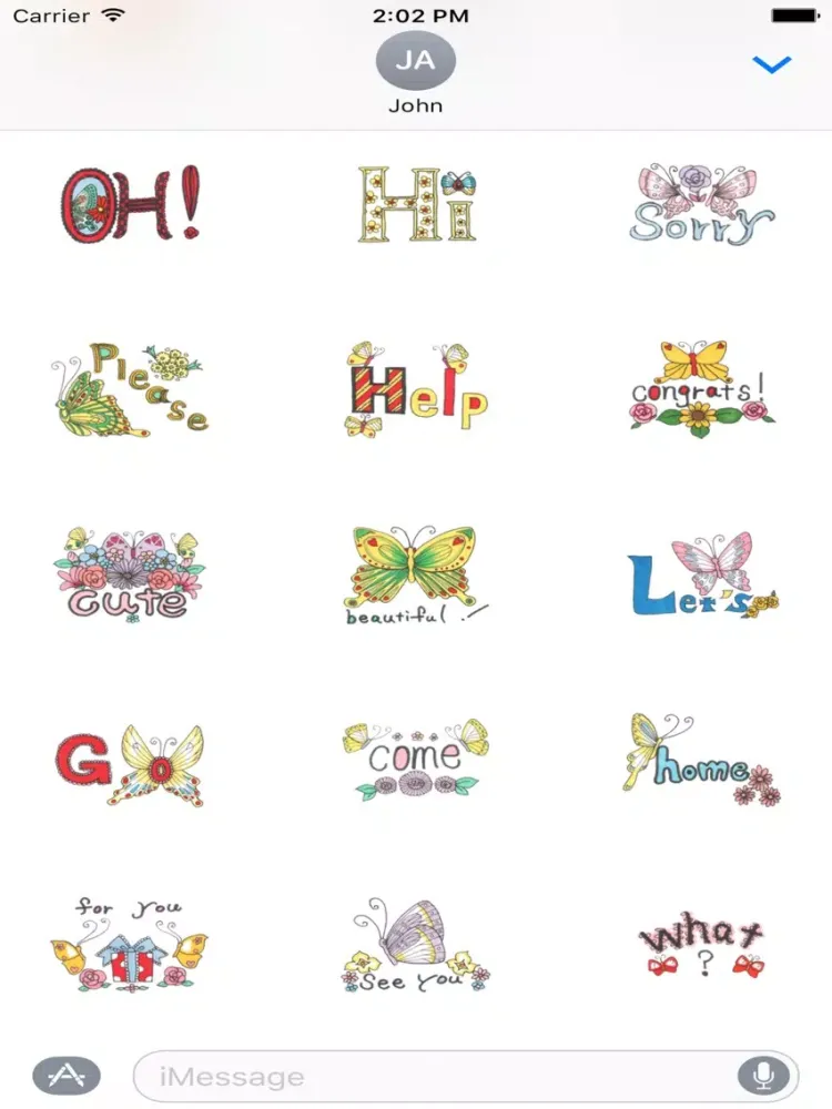 Zrzuty ekranu Flower Butterfly Sticker iPad 