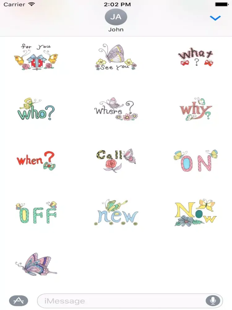 Zrzuty ekranu Flower Butterfly Sticker iPad 