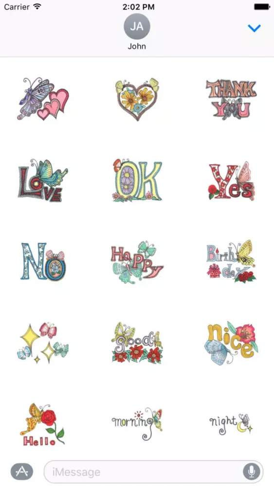Zrzuty ekranu Flower Butterfly Sticker