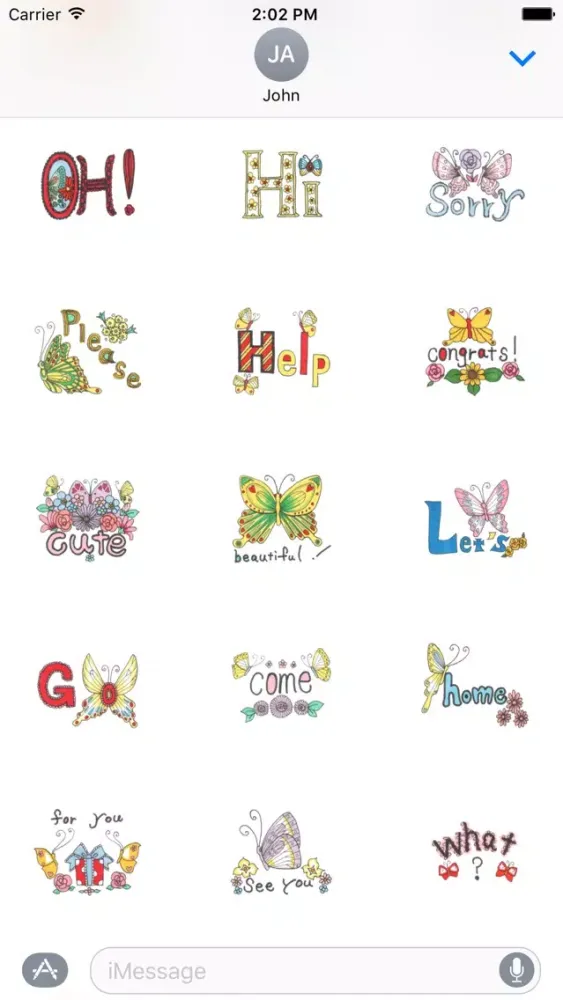 Zrzuty ekranu Flower Butterfly Sticker