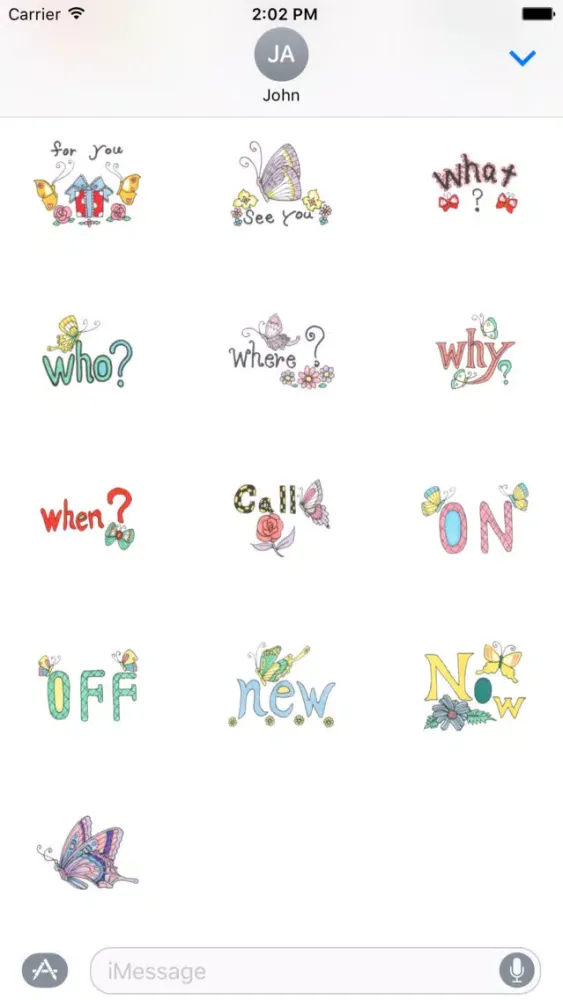 Zrzuty ekranu Flower Butterfly Sticker