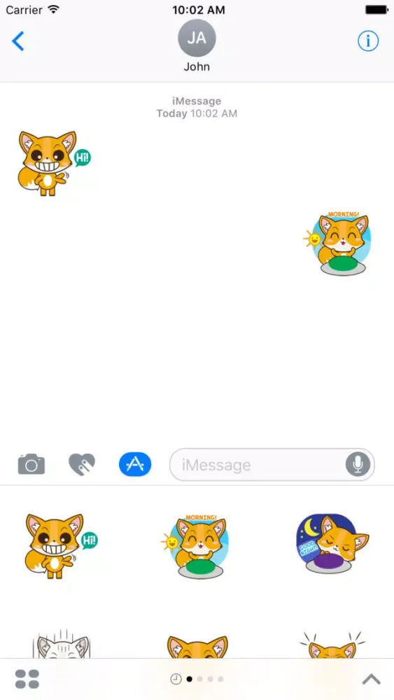 Cute Fox Sticker For iMessages Screenshots