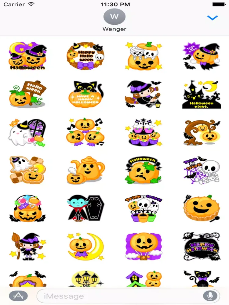 Halloween Colorful Stickers iPad 应用截图