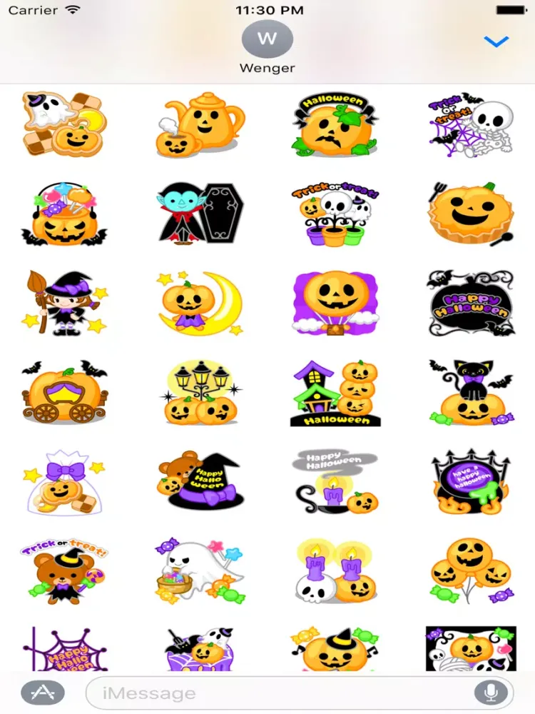 Halloween Colorful Stickers iPad 应用截图