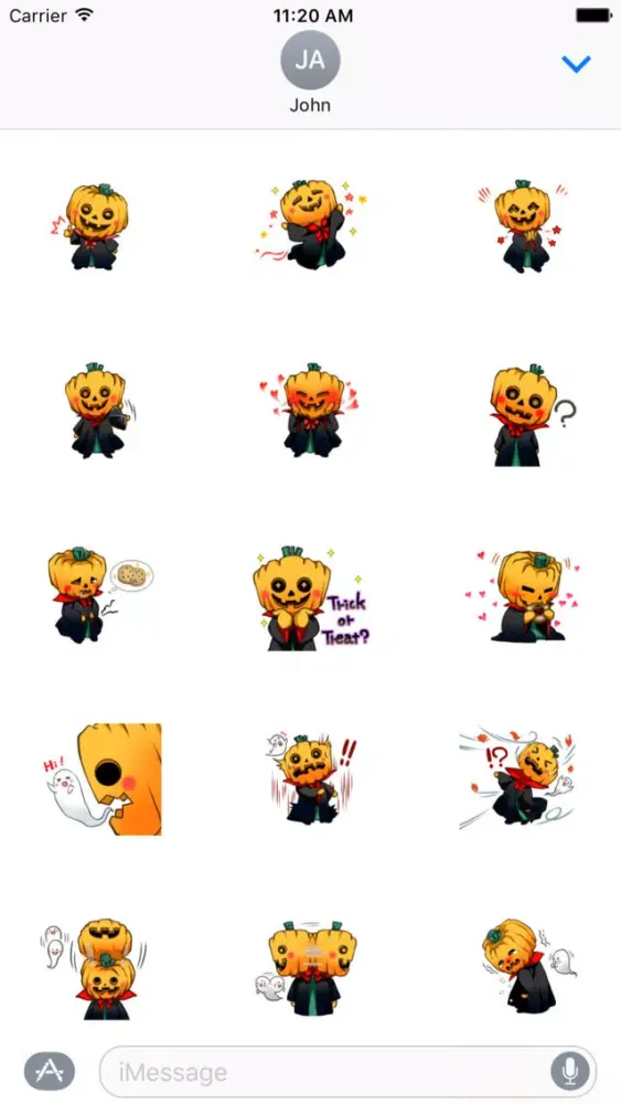 Tangkapan layar Pumpkin Man Halloween Sticker