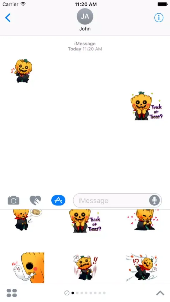 Tangkapan layar Pumpkin Man Halloween Sticker