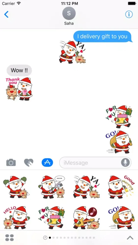 Capturas de tela do Merry Xmas Stickers for iMessage