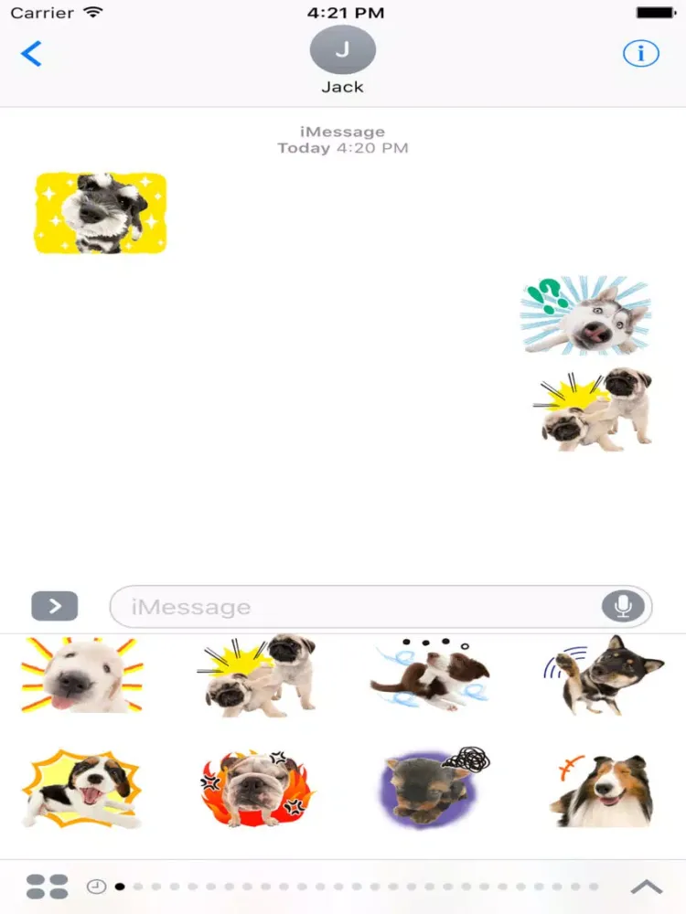 ภาพหน้าจอของ Happy Dog Stickers iPad 