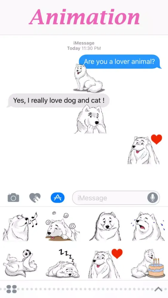 Husky Dog - Cute snow dog for iMessage应用截图