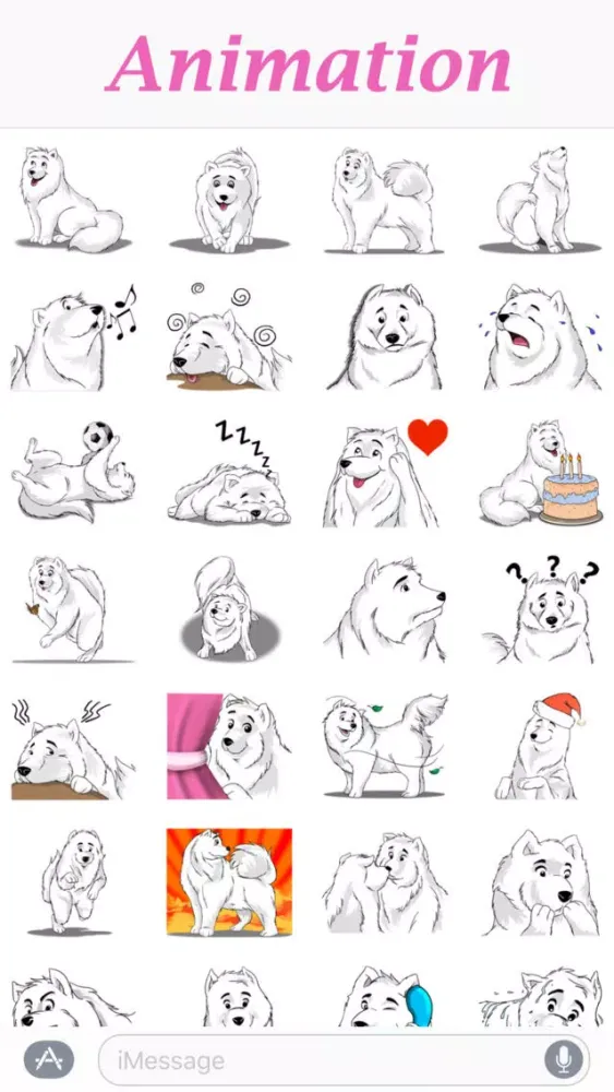 Husky Dog - Cute snow dog for iMessage应用截图